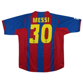 Barcelona Soccer Jersey Replica Retro Home 2004/2005 Mens (Messi #30)