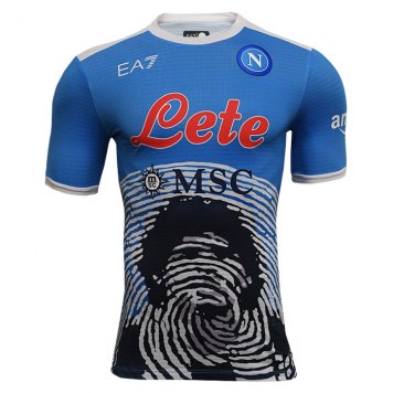 Napoli Soccer Jersey Replica Blue Maradona Limited Edition Mens 2021/22
