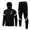 PSG Soccer Training Suit Jacket + Pants Hoodie Black Men's 2021/22