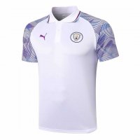 2020/21 Manchester City White III Mens Soccer Polo Jersey