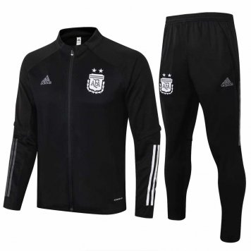 2020/21 Argentina Black Mens Soccer Training Suit(Jacket + Pants)
