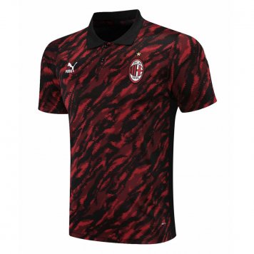 2021/22 AC Milan Red Soccer Polo Jersey Mens