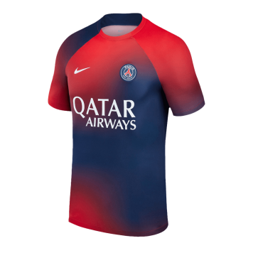PSG Soccer Jersey Replica Red&Blue 2023/24 Mens (Pre-Match)