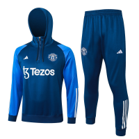 Manchester United Soccer Training Suit Replica Blue 2023/24 Mens (Hoodie)