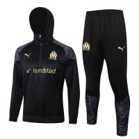 Olympique Marseille Soccer Training Suit Replica Black 2023/24 Mens (Hoodie)