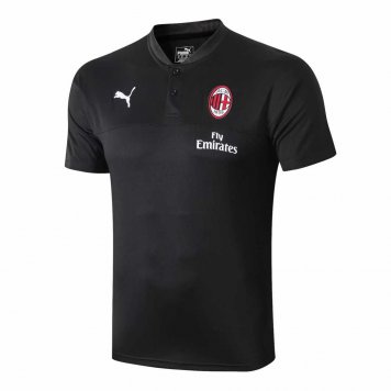 2019/20 AC Milan Black Mens Soccer Polo Jersey