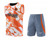 Inter Milan Soccer Vest Jersey + Short Replica Orange 2023/24 Mens