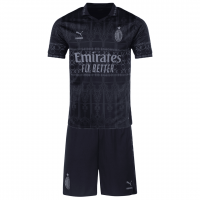 AC Milan x Pleasures Soccer Jersey + Short Replica Fourth Dark Version 2023/24 Youth