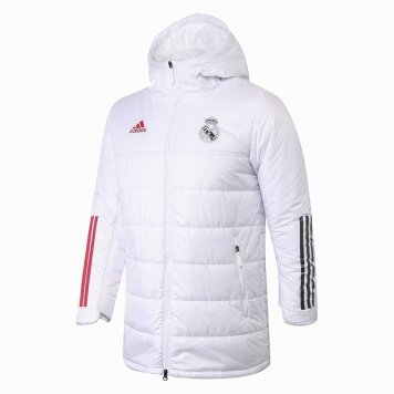 2020/21 Real Madrid White Mens Soccer Winter Jacket [20201200079]