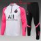 2021/22 PSG x Jordan White - Pink Half Zip Soccer Training Suit Kids