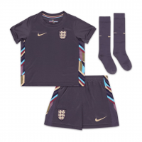 England Soccer Whole Kit Jersey + Short + Socks Replica Away Euro 2024 Youth