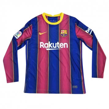 2020/21 Barcelona Home Mens LS Soccer Jersey Replica