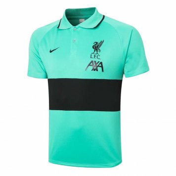 2020/21 Liverpool Green Mens Soccer Polo Jersey