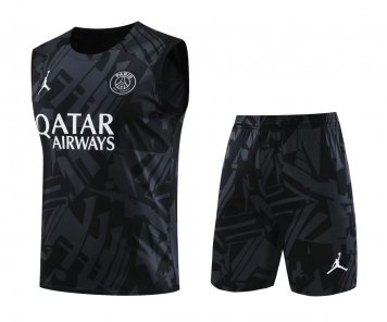 PSG x Jordan Soccer Singlet + Short Replica Black 2023/24 Mens
