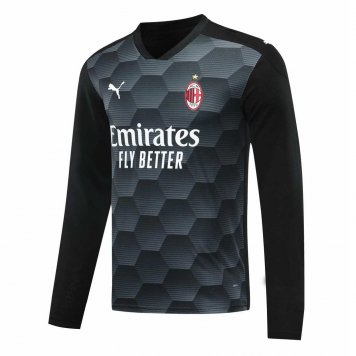 2020/21 AC Milan Goalkeeper Black Long Sleeve Mens Soccer Jersey Replica