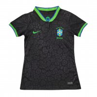 Brazil Soccer Jersey Replica Black - Green 2022 Womens (Special Edition)