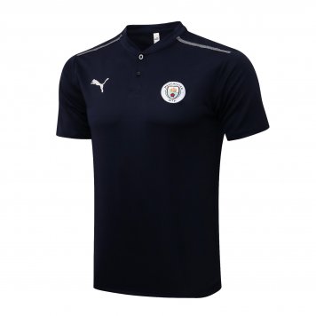 Manchester City Soccer Polo Jersey Replica Royal Mens 2021/22