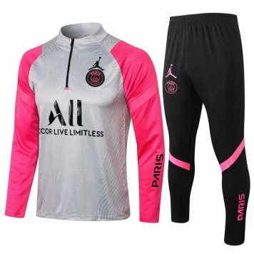 2021/22 PSG x Jordan Grey - Pink Soccer Training Suit Mens