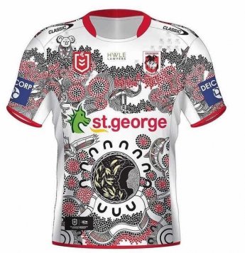 2021 St George Dragons Rugby Indigenous Soccer Jersey Replica Mens