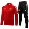 Manchester United Soccer Training Suit Jacket + Pants Replica Red - White Mens 2021/22