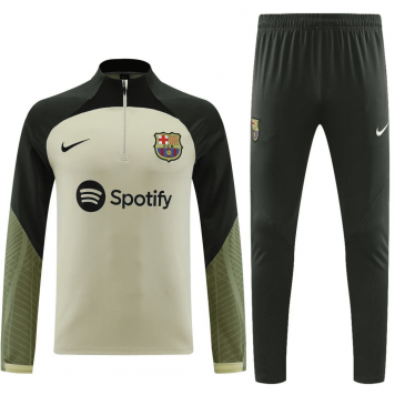 Barcelona Soccer Sweatshirt + Pants Replica Green Zipper 2023/24 Mens