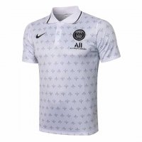 2021/22 PSG Graphic White Soccer Polo Jersey Mens