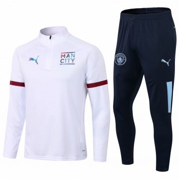Manchester City White Soccer Training Suit Mens 2021/22 [20210815078]