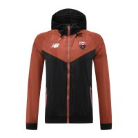 Roma Windbreaker Jacket Orange 2022/23 Mens (Hoodie)