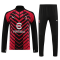 AC Milan Soccer Sweatshirt + Pants Replica Red&Black Zipper 2023/24 Mens