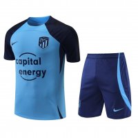 Atletico Madrid Soccer Jersey + Short Replica Light Blue 2022/23 Mens