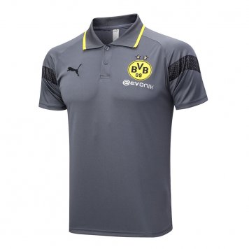 Borussia Dortmund Soccer Polo Replica Grey 2023/24 Men's