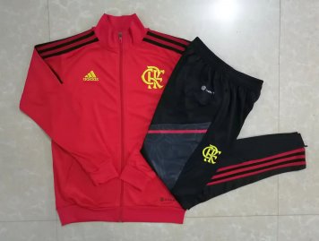 Flamengo Soccer Training Suit Jacket + Pants Red Mens 2022/23
