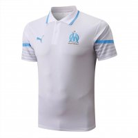 Olympique Marseille Soccer Polo Jersey Replica White Mens 2022/23