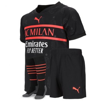 AC Milan Soccer Jersey+Short+Socks Replica Third Youth 2021/22 [20210825086]