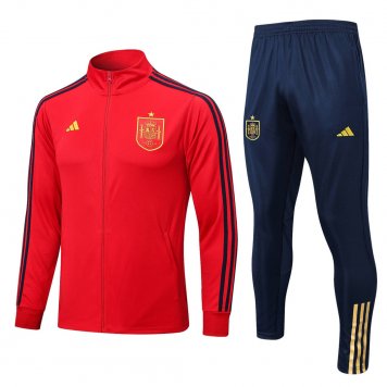 Spain Soccer Jacket + Pants Replica Red 2022 Mens