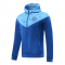 2020/21 PSG Hoodie Blue&Light Blue Mens Soccer Woven Windrunner Jacket Top