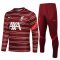 Liverpool Burgundy Stripe Soccer Training Suit Mens 2021/22
