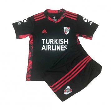 2021/22 River Plate Black Goalkeeper Soccer Kit (Jersey + Short) Kids