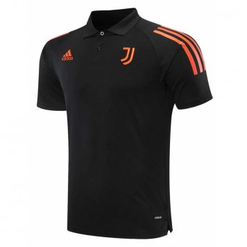 2020/21 Juventus UCL Black Mens Soccer Polo Jersey