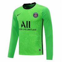 2020/21 PSG Goalkeeper Green Long Sleeve Mens Soccer Jersey Replica