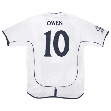 England Soccer Jersey Replica Home 2002 Mens (Retro Owen #10)