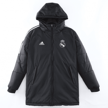 Real Madrid Cotton Winter Soccer Jacket Black 2023/24 Mens