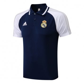 Real Madrid Soccer Polo Jersey Replica Navy Mens 2021/22