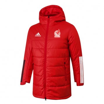 Mexico Cotton Winter Soccer Jacket Red 2022 Mens