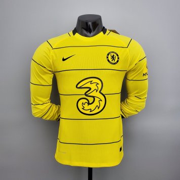 Chelsea Soccer Jersey Replica Away Long Sleeve Mens 2021/22 (Player Version)