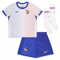 France Soccer Whole Kit Jersey + Short + Socks Replica Away Euro 2024 Youth