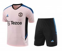 Manchester United Soccer Jersey + Short Replica Pink 2023/24 Mens