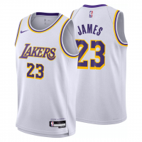 Los Angeles Lakers Swingman Jersey - Association Edition White 2023/24 Mens (LeBron James #23)