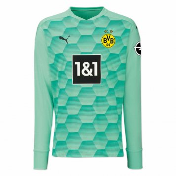 2020/21 Borussia Dortmund Goalkeeper Green LS Mens Soccer Jersey Replica [7813045]