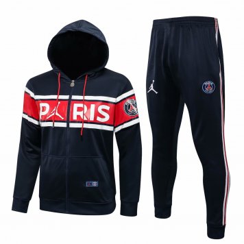 2021/22 PSG x Jordan Hoodie Royal Soccer Training Suit(Jacket + Pants) Mens